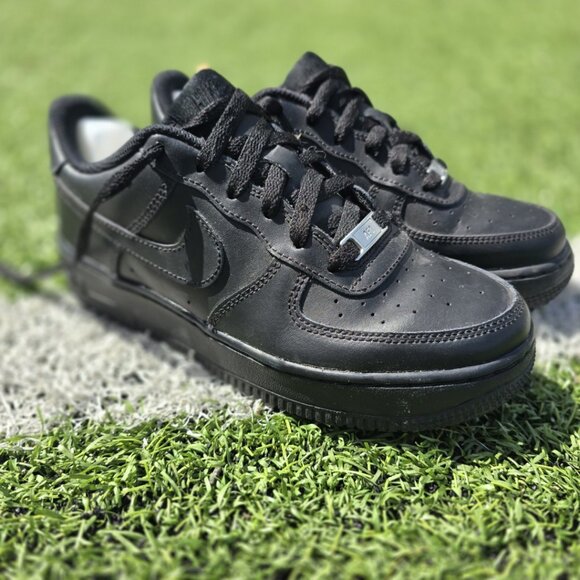 Nike Air Force Shoes - Nike Air Force 1 Lows '07 - Quadruple Black - Youth 6
